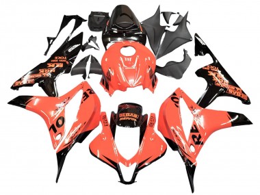Erschwingliche Honda CBR600RR Motorrad Verkleidung 2007-2008 - Orange Glanzendes Schwarz Repsol