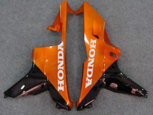 Erschwingliche Honda CBR600RR Motorrad Verkleidung 2007-2008 - Glanzendes Schwarz Orange Flamme
