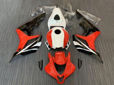 Erschwingliche Honda CBR600RR Motorrad Verkleidung Kit 2007-2008 - Weiss Rot Glanzendes Schwarz