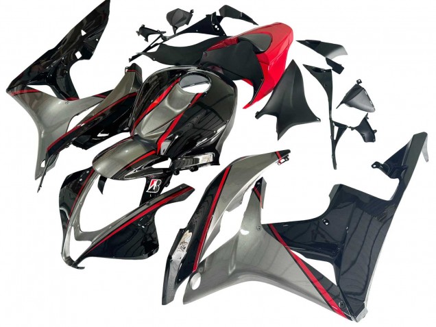 Erschwingliche Honda CBR600RR Motorrad Verkleidung 2007-2008 - Silber Rot Glanzendes Schwarz