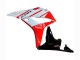 Erschwingliche Honda CBR600RR Motorrad Verkleidung 2007-2008 - Weiss Rot Glanzendes Schwarz