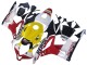 Erschwingliche Honda CBR600RR Motorrad Verkleidung 2007-2008 - Weiss Gelb Rot Repsol HRC