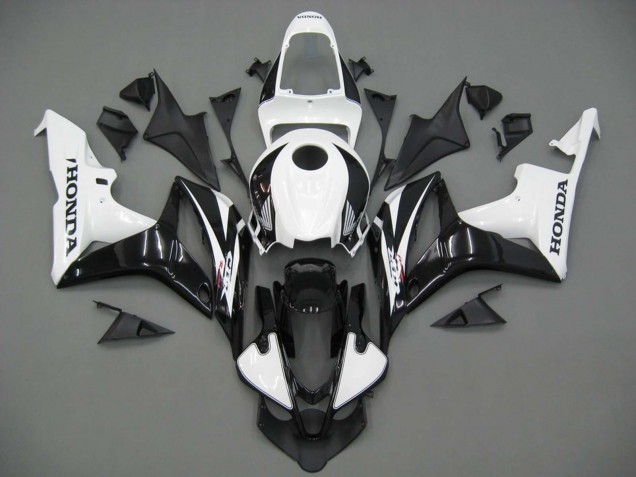 Erschwingliche Honda CBR600RR Motorrad Verkleidung 2007-2008 - Weiss Schwarz Rennen