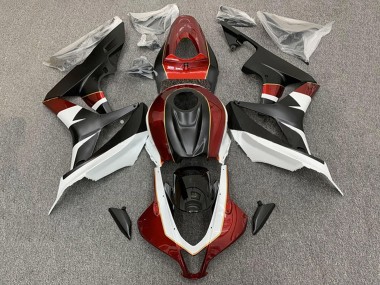 Erschwingliche Honda CBR600RR Motorrad Verkleidung 2007-2008 - Weiss Rot Matt Schwarz
