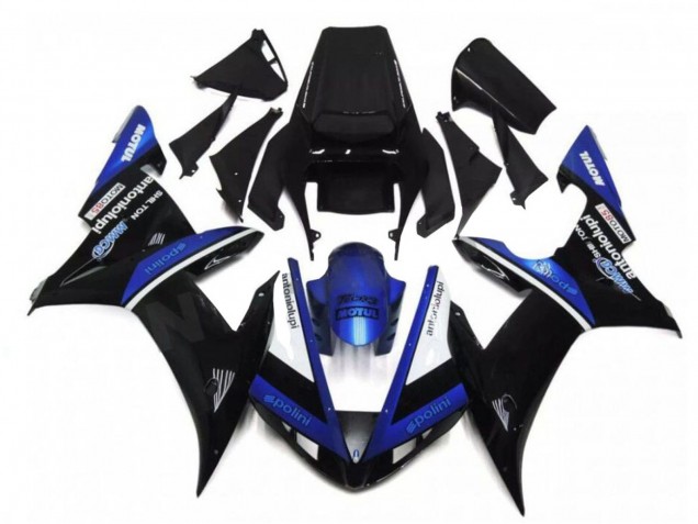 Erschwingliche Yamaha YZF R1 Motorrad Verkleidung 2002-2003 - Schwarz Weiss Blau