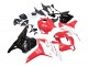 Erschwingliche Honda CBR600RR Motorrad Verkleidung Kit 2009-2012 - Weiss Rot Glanzendes Schwarz