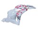 Erschwingliche Honda CBR600RR Motorrad Verkleidung 2009-2012 - Weiss Cherry Blossom Glanzendes Schwarz