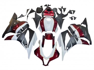 Erschwingliche Honda CBR600RR Motorrad Verkleidung 2009-2012 - Weiss Rot Matt Schwarz