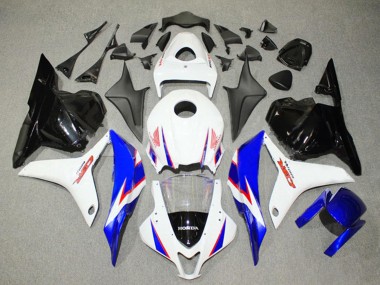 Erschwingliche Honda CBR600RR Motorrad Verkleidung 2009-2012 - Weiss Blau Glanzendes Schwarz