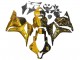 Erschwingliche Honda CBR600RR Motorrad Verkleidung 2009-2012 - Gold Glanzendes Schwarz