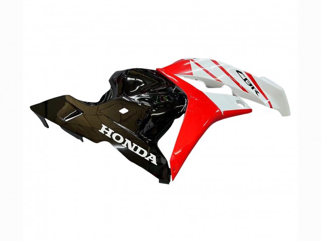 Erschwingliche Honda CBR600RR Motorrad Verkleidung 2009-2012 - Weiss Rot Glanzendes Schwarz