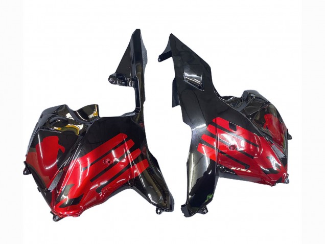 Erschwingliche Honda CBR600RR Motorrad Verkleidung 2009-2012 - Rot Glanzendes Schwarz
