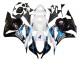 Erschwingliche Honda CBR600RR Motorrad Verkleidungen Kit 2009-2012 - Weiss Blau Glanzendes Schwarz