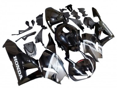 Erschwingliche Honda CBR600RR Motorrad Verkleidung 2013-2023 - Silber Glanzendes Schwarz