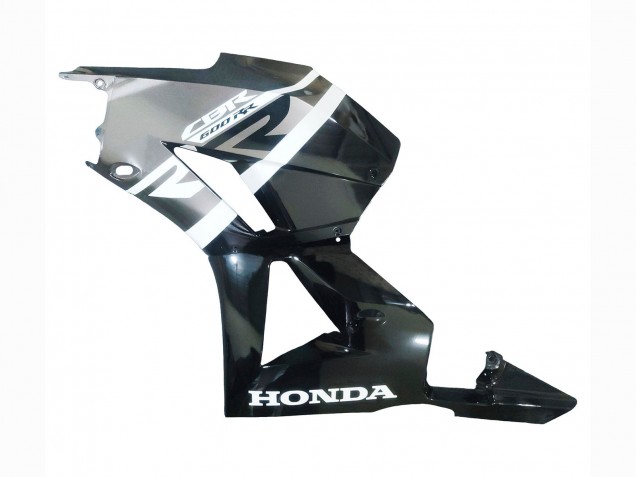 Erschwingliche Honda CBR600RR Motorrad Verkleidung 2013-2023 - Silber Glanzendes Schwarz