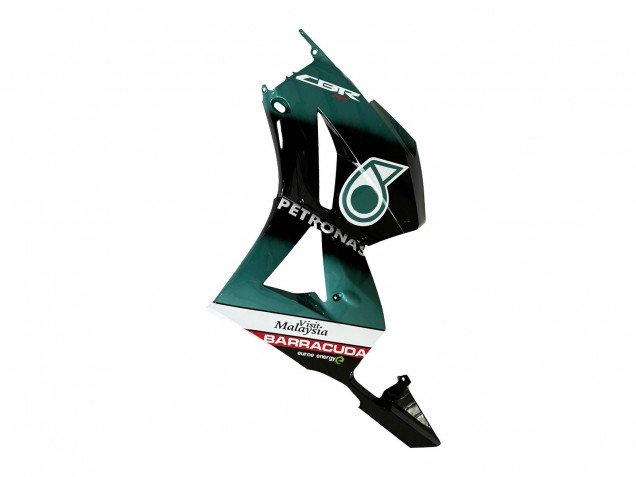 Erschwingliche Honda CBR600RR Motorrad Verkleidung 2013-2023 - Blau Grun Blau Glanzendes Schwarz Petronas 20