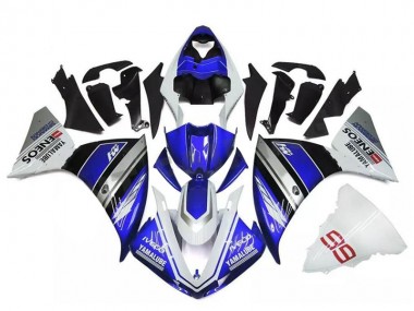 Erschwingliche Yamaha YZF R1 Motorrad Verkleidung 2009-2011 - Weiss Blau Schwarz Yamalube ENEOS M1
