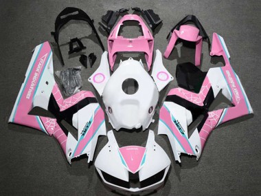 Erschwingliche Honda CBR600RR Motorrad Verkleidung 2013-2023 - Weiss Rosa