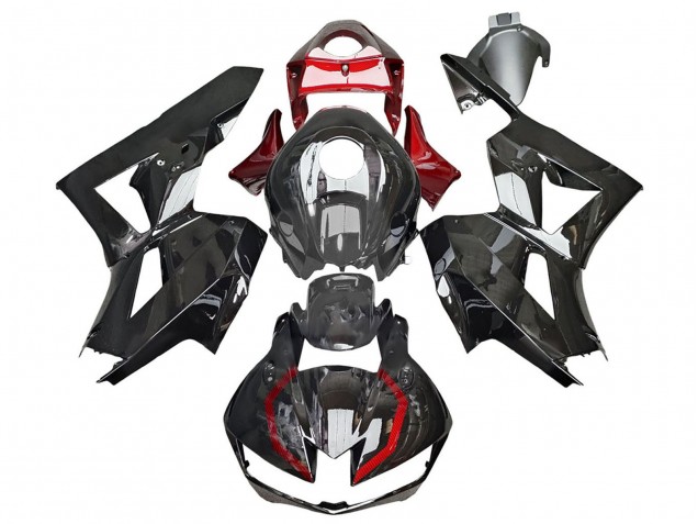Erschwingliche Honda CBR600RR Motorrad Verkleidung 2013-2023 - Glanzendes Schwarz Rot