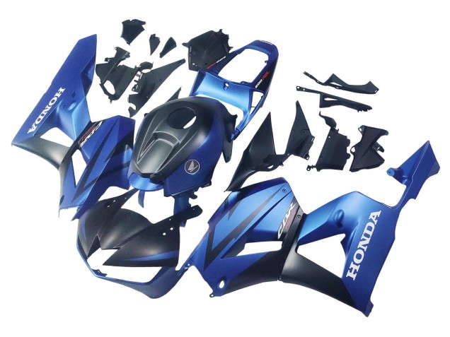 Erschwingliche Honda CBR600RR Motorrad Verkleidung 2013-2023 - Blau Matt Schwarz Rennen
