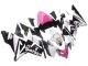 Erschwingliche Kawasaki ZX10R Motorrad Verkleidung 2004-2005 - Schwarz Rosa Weiss Playboy Motul