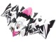 Erschwingliche Kawasaki ZX10R Motorrad Verkleidung 2004-2005 - Schwarz Rosa Weiss Playboy Motul
