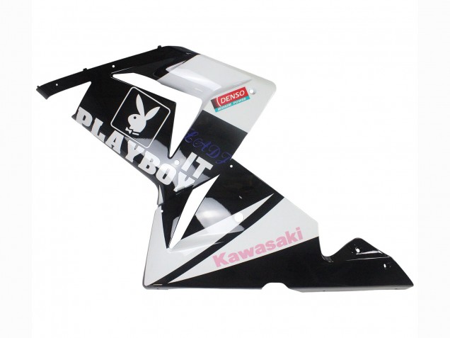 Erschwingliche Kawasaki ZX10R Motorrad Verkleidung 2004-2005 - Schwarz Rosa Weiss Playboy Motul