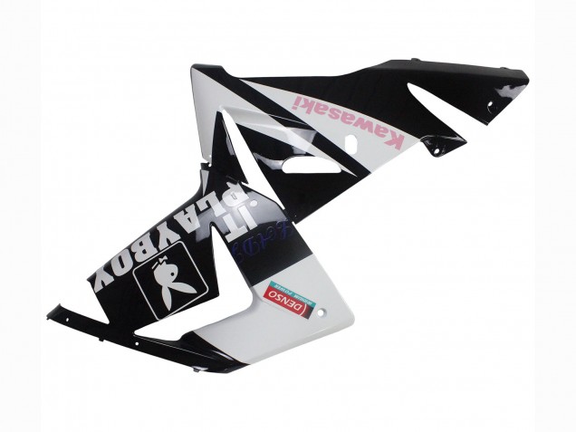 Erschwingliche Kawasaki ZX10R Motorrad Verkleidung 2004-2005 - Schwarz Rosa Weiss Playboy Motul