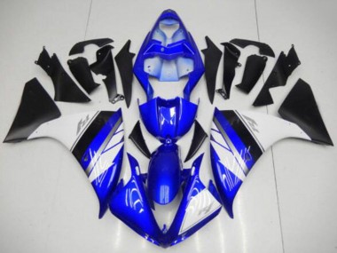 Erschwingliche Yamaha YZF R1 Motorrad Verkleidung 2009-2011 - Blau Weiss Matt Schwarz