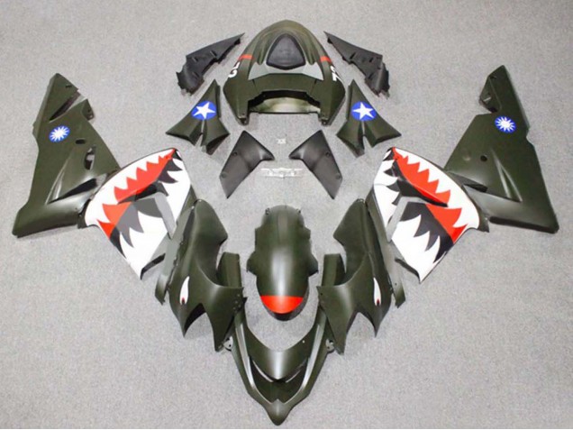 Erschwingliche Kawasaki ZX10R Motorrad Verkleidung 2004-2005 - Silber Schwarz Ninja