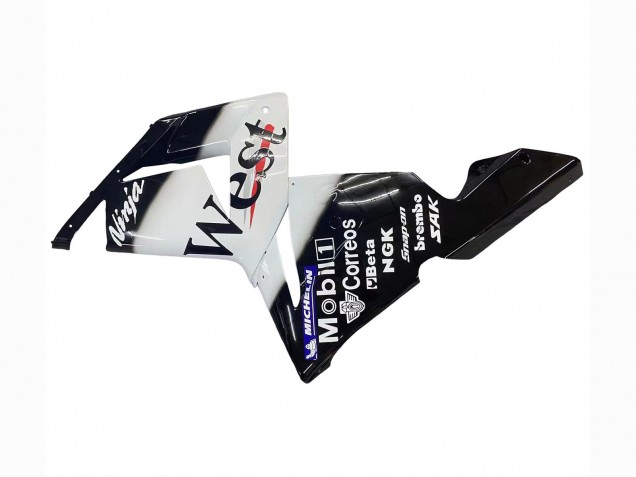 Erschwingliche Kawasaki ZX10R Motorrad Verkleidung 2004-2005 - Weiss Schwarz West Ninja