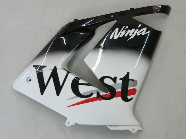 Erschwingliche Kawasaki ZX10R Motorrad Verkleidung 2004-2005 - Weiss Schwarz West Ninja