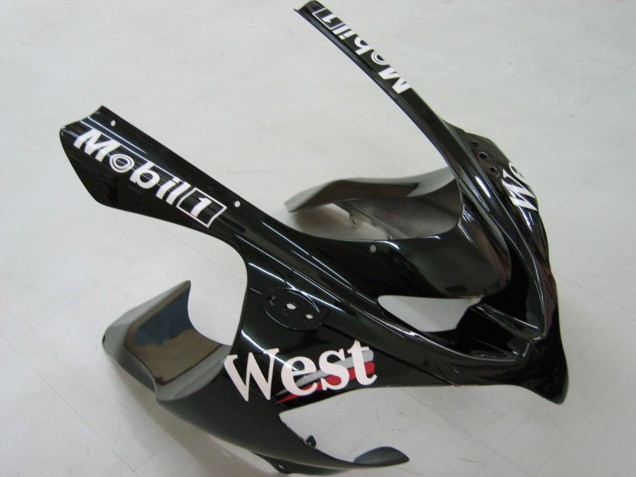 Erschwingliche Kawasaki ZX10R Motorrad Verkleidung 2004-2005 - Weiss Schwarz West Ninja