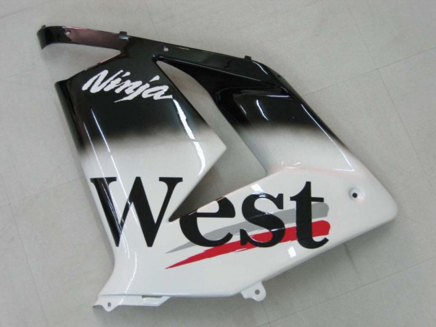 Erschwingliche Kawasaki ZX10R Motorrad Verkleidung 2004-2005 - Weiss Schwarz West Ninja