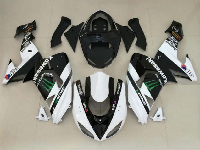 Erschwingliche Kawasaki ZX10R Motorrad Verkleidung 2004-2005 - Grun Rot Schwarz
