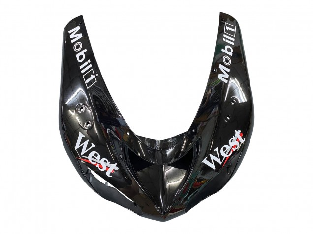 Erschwingliche Kawasaki ZX10R Motorrad Verkleidung 2006-2007 - Glanzendes Schwarz Weiss West