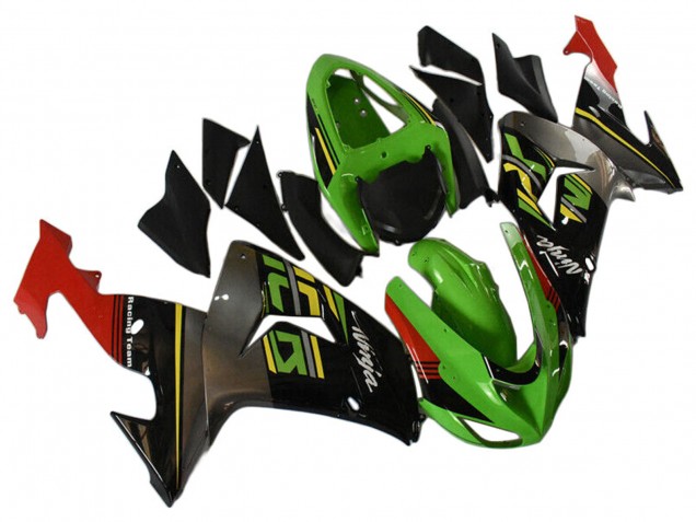 Erschwingliche Kawasaki ZX10R Motorrad Verkleidung 2006-2007 - Grun Grau Rot Schwarz Gelb