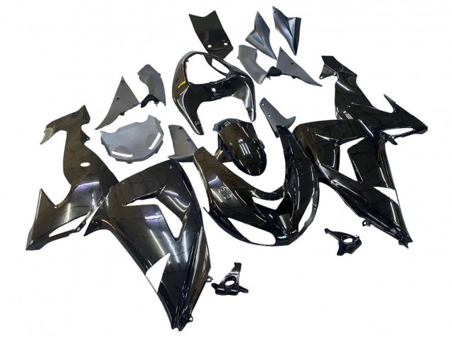 Erschwingliche Kawasaki ZX10R Motorrad Verkleidung 2006-2007 - Glanzendes Schwarz