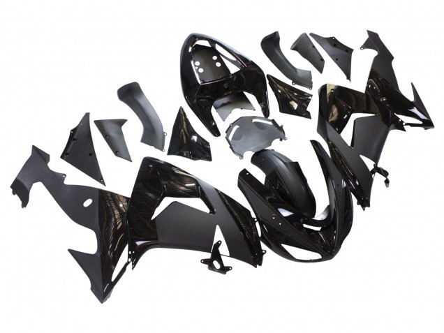 Erschwingliche Kawasaki ZX10R Motorrad Verkleidung 2006-2007 - Matt Schwarz Glanzendes Schwarz