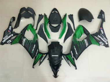 Erschwingliche Kawasaki ZX10R Motorrad Verkleidung 2008-2010 - Matt Schwarz Grun