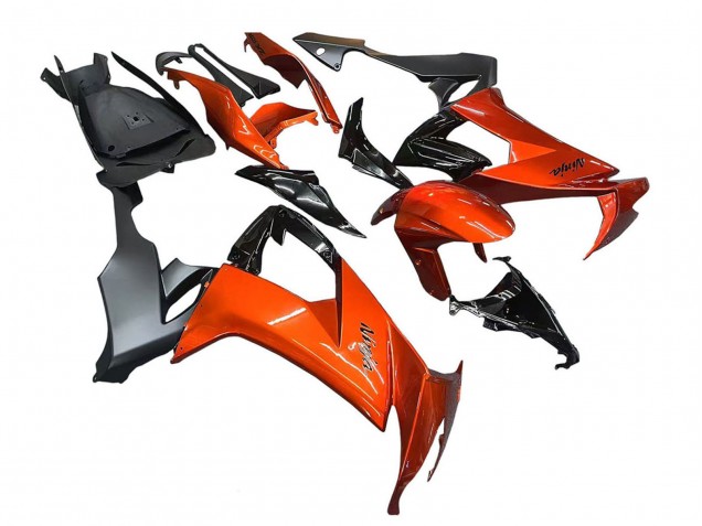 Erschwingliche Kawasaki ZX10R Motorrad Verkleidung 2008-2010 - Burnt Orange Schwarz