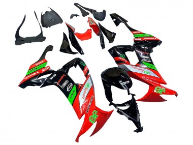 Erschwingliche Kawasaki ZX10R Motorrad Verkleidung 2008-2010 - Rot Grun Schwarz