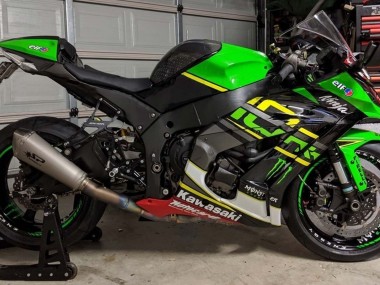 Erschwingliche Kawasaki ZX10R Motorrad Verkleidung 2011-2015 - Grun Gelb Schwarz Weiss Elf Monster