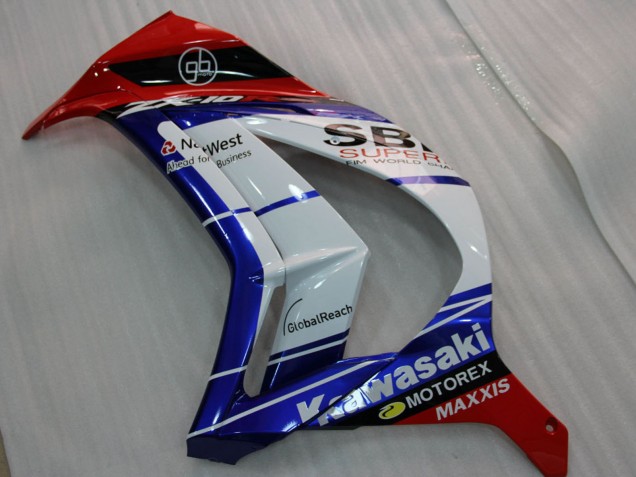 Erschwingliche Kawasaki ZX10R Motorrad Verkleidung 2011-2015 - Weiss Blau Rot Schwarz SBK Maxxis