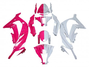 Erschwingliche Kawasaki ZX10R Motorrad Verkleidung 2011-2015 - Rosa Weiss Geteiltes