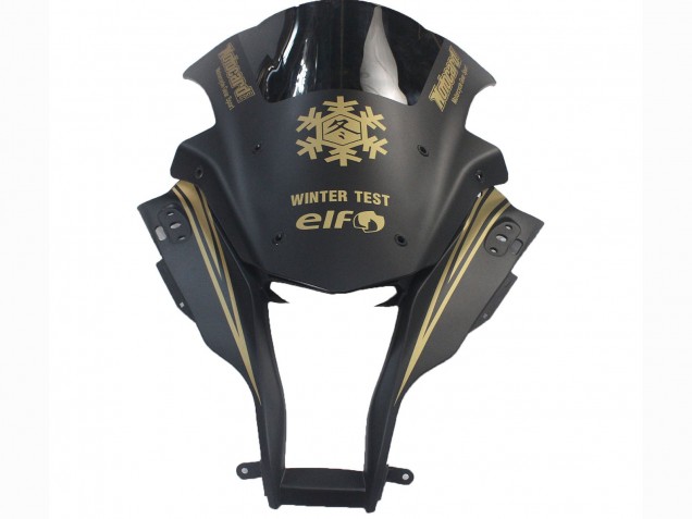 Erschwingliche Kawasaki ZX10R Motorrad Verkleidung 2011-2015 - Matt Schwarz Gold Schnee Elf