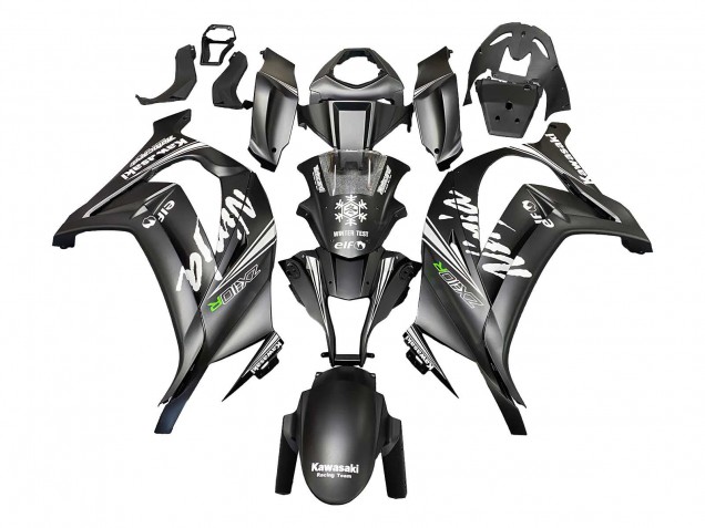 Erschwingliche Kawasaki ZX10R Motorrad Verkleidung 2011-2015 - Matt Schwarz Grun Elf