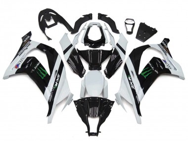 Erschwingliche Kawasaki ZX10R Motorrad Verkleidung 2011-2015 - Weiss Glanzendes Schwarz Grun Monster
