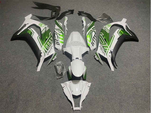 Erschwingliche Kawasaki ZX10R Motorrad Verkleidung 2011-2015 - Weiss Grun Matt Schwarz