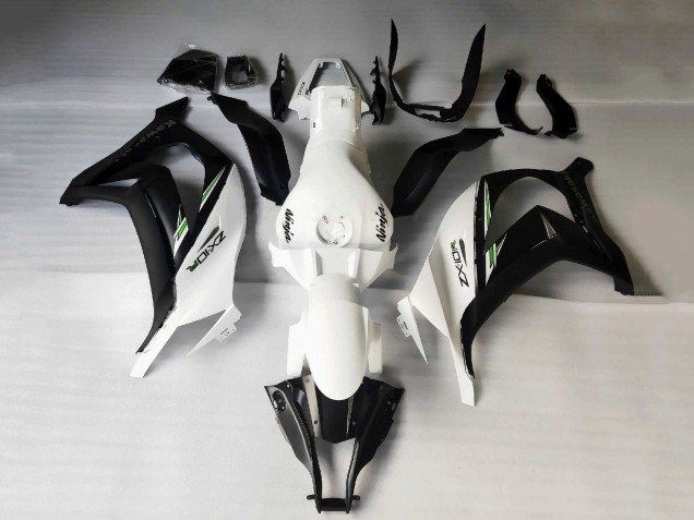 Erschwingliche Kawasaki ZX10R Motorrad Verkleidung 2011-2015 - Weiss Matt Schwarz Grun Aufkleber